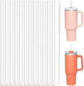 12 PCS Replacement Straws for Stanley|Owala|Simple Modern 40oz 30oz Tumbler, Reusable Clear Drinking Straws with Cleaning Brush for Stanley Cup Accessorie，BPA Free, Dishwasher Safe