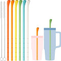 NiHome 6PCS Silicone Anti-Wrinkle Straws Fit for Stanley 40oz 30oz Tumblers