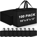 Windyun Reusable Grocery Bags Large Non Woven Shopping Bags with Handles Foldable Portable Tote, 16x6x12 Inch