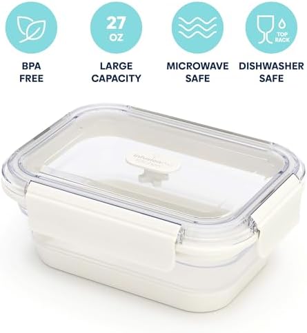 Infusion Pro Collapsible Food Storage Containers with Lid & Vent, Clear Stacking Silicone Food Container Set : Microwaveable, Freezer and Dishwasher Safe, Set of 3, Coconut Milk