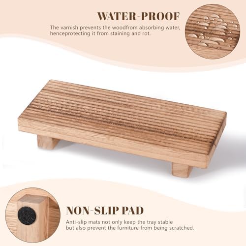 Bathroom Tray Farmhouse Decor Kitchen Soap Holder, 8.7"*3.6" Brown