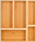 bamboo drawer organizer Set,expandable drawer dividers,wooden storage organizers,drawer organizers for kitchen, bathroom,flatware,Tea Bag Organizer (1 X 5PCS Natural)