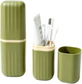 Portable Travel Toothbrush Holder: 2-in-1 Dustproof Toothbrush Travel Case with Rinse Cup, Travel Toothbrush & Toothpaste Containers for Camping, Hiking, School, Business Trip