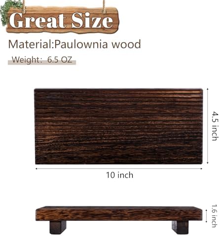 Bathroom Tray Farmhouse Decor Kitchen Soap Holder, 10" * 4.5" Dark Brown