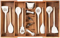 KitchenEdge Utensil & Junk Drawer Organizer, 16-28 in, Acacia