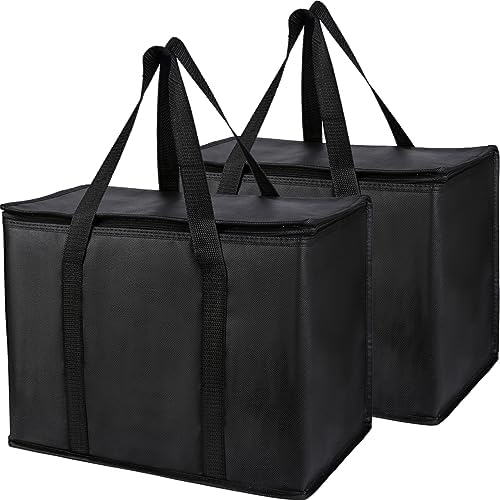 Bodaon 1-Pack Insulated Reusable Grocery Shopping Bags, X-Large, Black