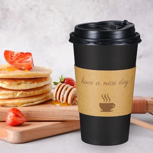 Lamosi 500 Pack 16 oz Coffee Cups, Disposable To Go Paper Cups with Lid