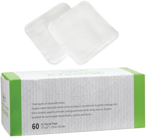ForPro Pure & Simple XL Facial Pads, 360ct, 3"x3", Vegan & Cruelty-Free