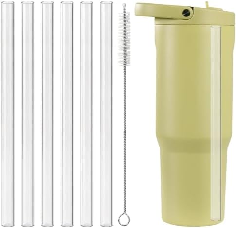 Thickened PCTG Replacement Straw for Hydrojug Sport 32oz, 6 Straws 1 Brush