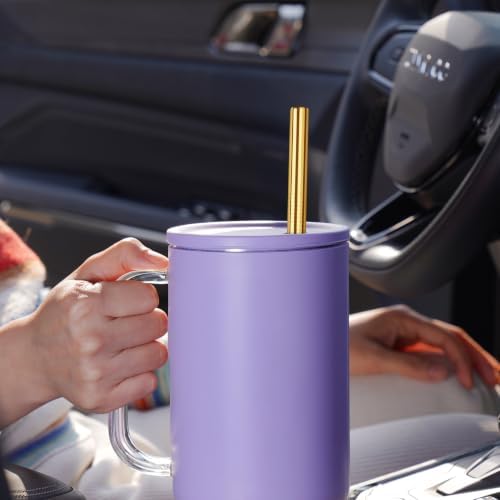 Tomorotec 8PCS Stainless Steel Straws Fit for 40oz Stanley Tumblers, Gold