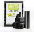 Jaoul Trash Bags 2.6 Gallon, Small Garbage Bags, Strong & Unscented Mini Trash Bags for Kitchen, Bathroom, Office, Restroom, Car, Black, 80 Counts