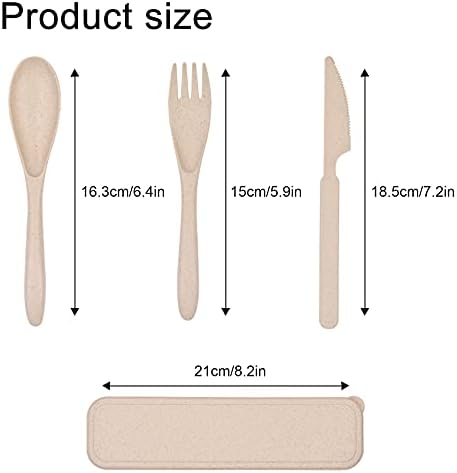 8 Sets Portable Cutlery Set,Reusable Travel Utensils with Case