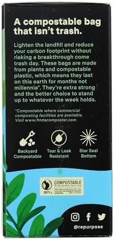 Repurpose Compostable 3 Gallon Food Scrap Bags, 25 CT