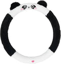 Cute Winter Plush Steering Wheel Cover - Non-Slip Warm Handlebars Decoration for Cars(Acyclic Red JIU)