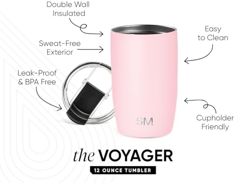 Simple Modern Travel Coffee Mug with Lid | 12oz | Pink