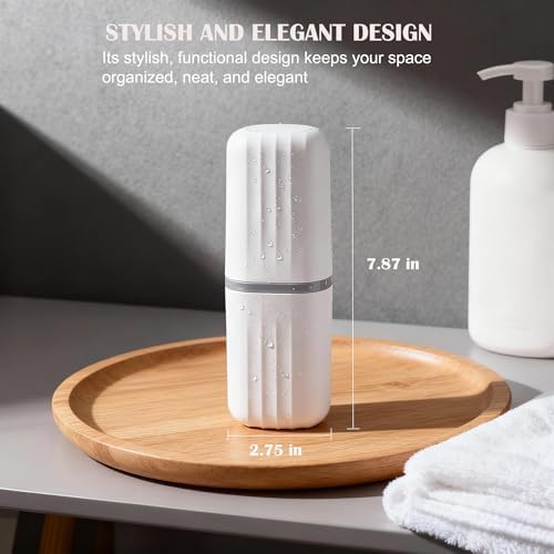 2-in-1 Travel Toothbrush Holder, Dustproof & Compact