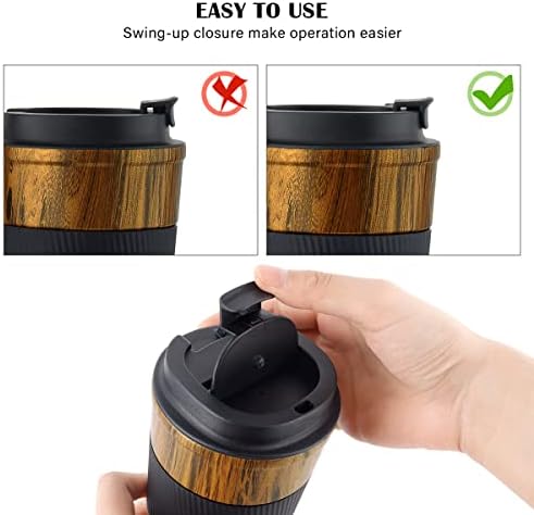 CS COSDDI 12 oz Coffee mug - Stainless Steel Coffee Cup with Leakproof Lid