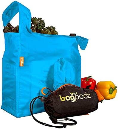 Reusable Grocery Bags, Foldable Shopping Bags in Pod, 5 Pack