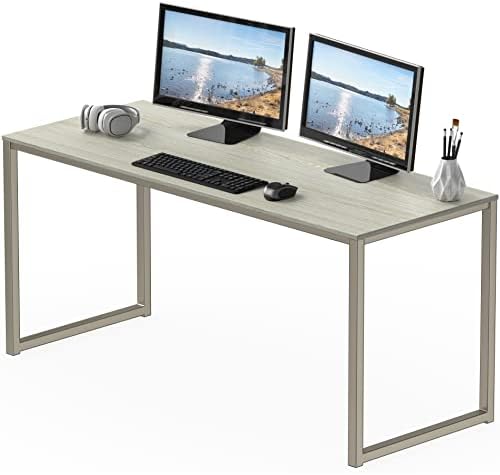 SHW Mission 55-Inch Home Office Computer Desk, Maple