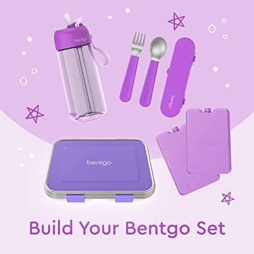 Bentgo Kids Plastic Utensil Set with Fork, Spoon, & Storage Case