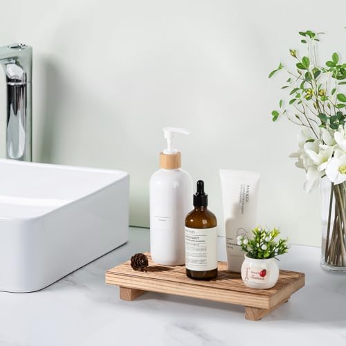 Bathroom Tray Farmhouse Decor Kitchen Soap Holder, 10" * 4.5" Brown