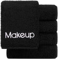 GLIMGLINT Makeup Remover Wash Cloths 5 Pack – Soft Black Makeup Towels