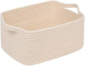 CubesLand Cube Storage Organizer Basket Bin, Cotton Rope Shelves Basket