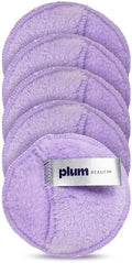 Plum Beauty Reusable Makeup Remover Pads - Soft Face Cleansing Pad, 5 Count
