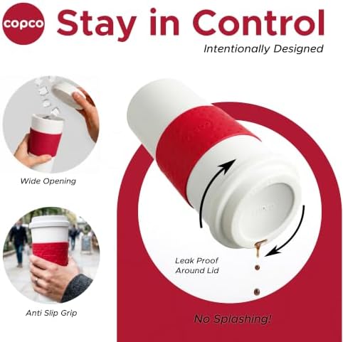 Copco Acadia Travel Mug, 16-Ounce, Cherry Red