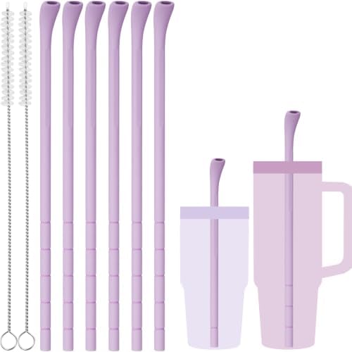 NiHome 6PCS Silicone Anti-Wrinkle Straws Fit for Stanley 40oz 30oz Tumblers