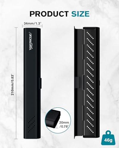 Toothbrush Case Cover for Traveling, Aluminum Toothbrush Holder for Manual Toothbrush + Mini Toothpaste, Portable Tooth Brush Storage Box for Camping Business Trip-Black (1 Pack)