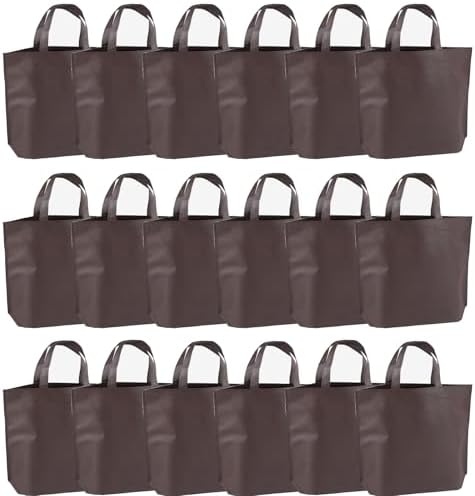 36-Pack Tote Bags Multipurpose Reusable Grocery Bag (Brown Colors 36 Pack)