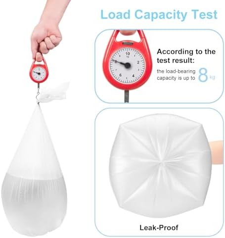 tall kitchen white trash-bags 13 gallon - kitchen garbage bags unscented biodegradable 60 Count Office waste basket Liners recycling Compostable Strong Thick Bulk Inwaysin