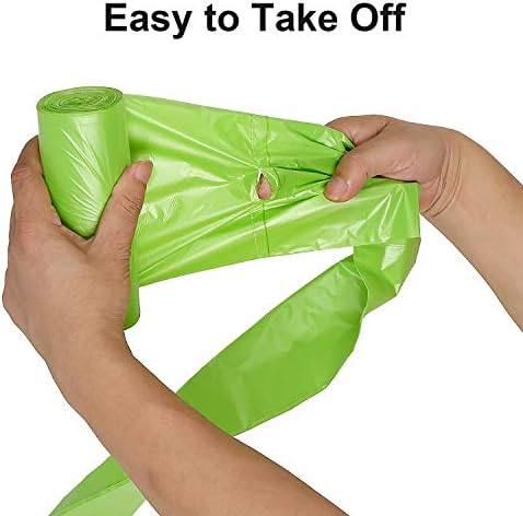 13-15 Gallon Trash Bags Plant Based Garbage Bags Recycling Unscented Tall Kitchen Trash Bags for Kitchen, Yard, Lawn,Office(75 Counts, Green)
