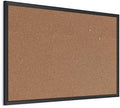 U Brands Cork Bulletin Board, 24'' x 36'', Black Wood Frame