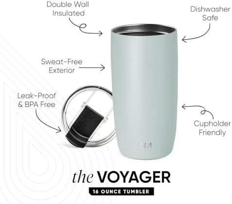 Simple Modern Travel Coffee Mug with Lid | 16oz | Green