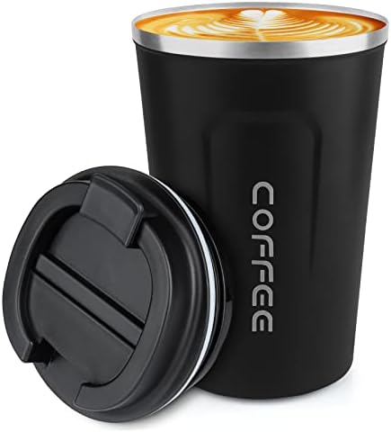 CS COSDDI 12 oz Coffee mug - Stainless Steel Coffee Cup with Leakproof Lid