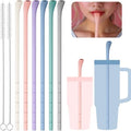 NiHome 6PCS Silicone Anti-Wrinkle Straws Fit for Stanley 40oz 30oz Tumblers