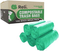 Reli. Compostable 16-25 Gallon Trash Bags | 100 Count Bulk | Green