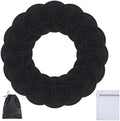 SUNLAND Reusable Makeup Remover Pads,Round 3.15inch,16 Pack,Black