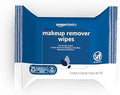 Amazon Basics Makeup Remover Wipes, Gentle Facial Cleansing, Dermatologist Tested, Original, Plant-Based, Alcohol-Free, Removes Waterproof Mascara, 25 Count, 1-Pack