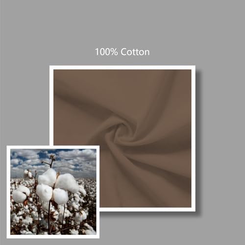TOPDesign 12-Pack Economical 16"x15" Brown Cotton Tote Bag, Lightweight Medium Reusable Grocery Shopping Cloth Bags, Suitable for DIY, Advertising, Promotion, Gift, Activity