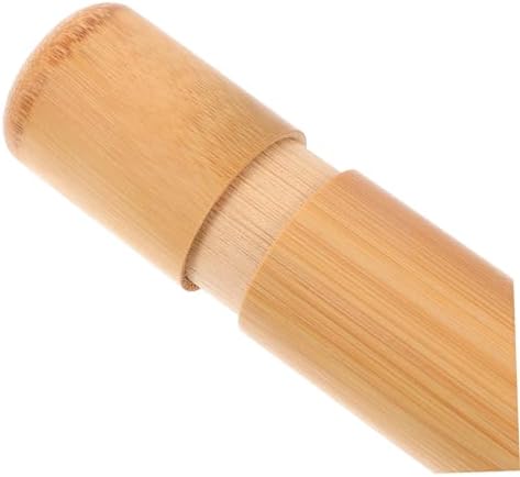 Healeved Sustainable Toothbrush Set Bamboo Storage Case 3 Disposable Toothbrushes Compact Travel Kit Random Color