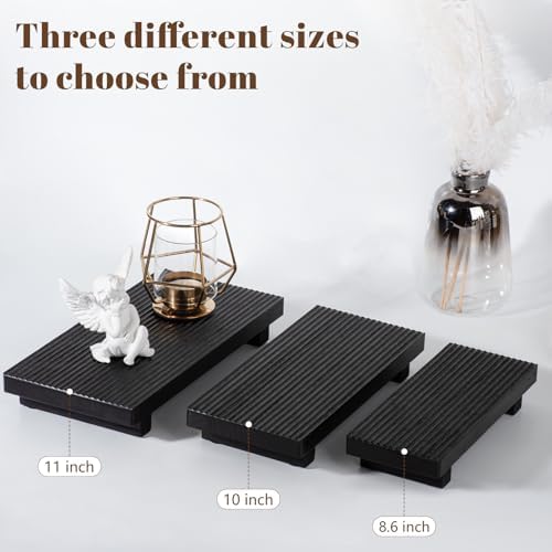 Bathroom Tray Farmhouse Decor Kitchen Soap Holder, 11" * 5.5" Black