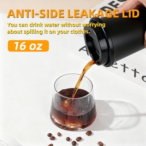 Plastic Reusable Coffee Cups with Lids, 15 Pack