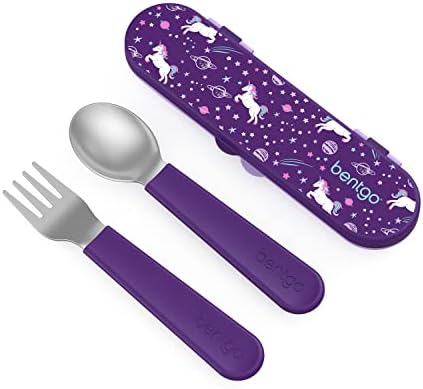 Bentgo Kids Stainless Steel Utensil Set with Fork, Spoon, & Storage Case