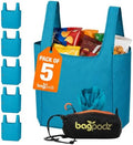 Reusable Grocery Bags, Foldable Shopping Bags in Pod, 5 Pack