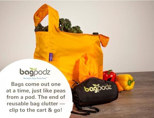 Reusable Grocery Bags, Foldable Shopping Bags in Pod, 10 Pack