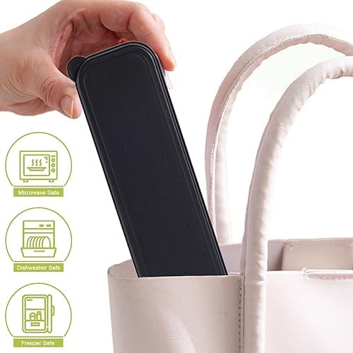 Reusable Travel Utensils Set with Case Wheat Straw Fork Spoon Knife Cutlery