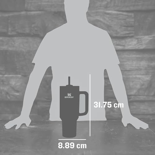STANLEY Quencher H2.0 Flow State Tumbler, 40 oz, Black Glow